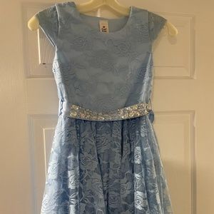 Girls Floral Lace Dress